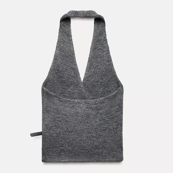 ZARA | Wool blend Halter Neck top - Picture 6 of 12
